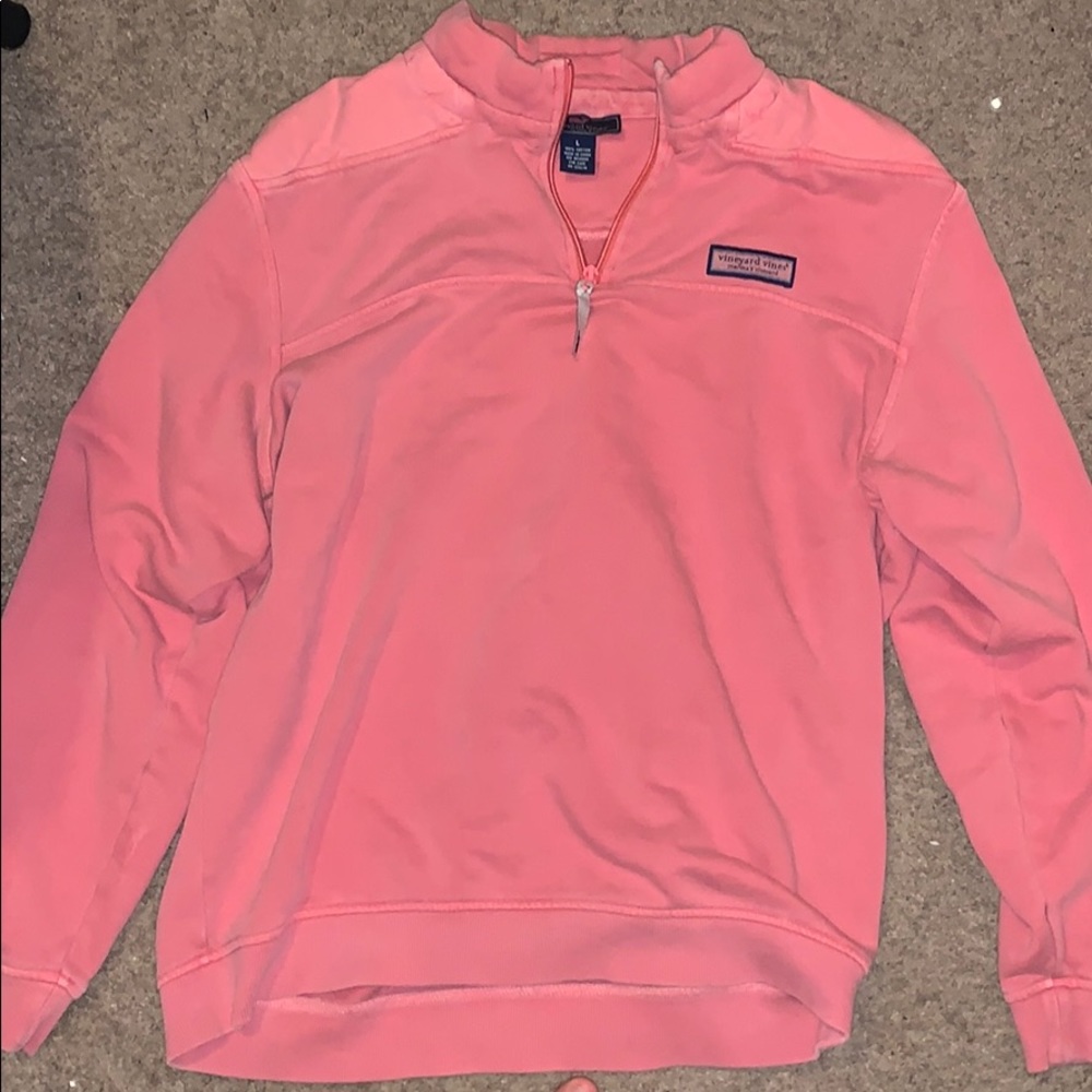 Men’s Vineyard Vines coral/pinkish quarter zip